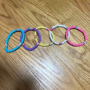 set of 5 beaded bracelets